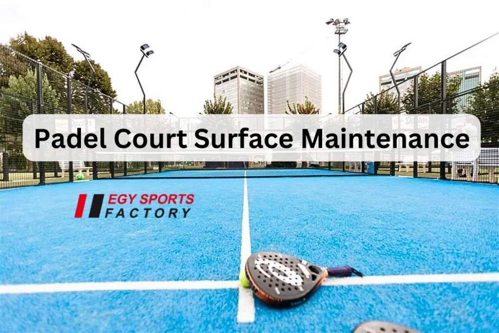 Padel court surface maintenance