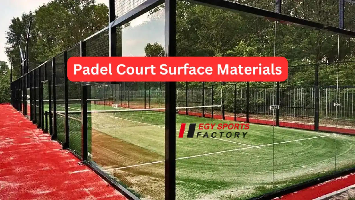 Padel court surface materials